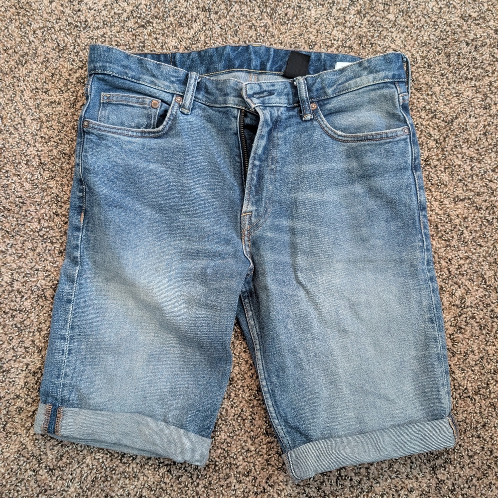 Classic Blue Denim Jean Shorts for Men